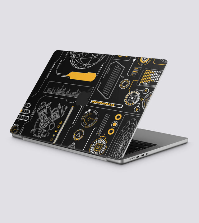 Macbook Pro 14 Inch 2021 Model A2442 Space Blueprint