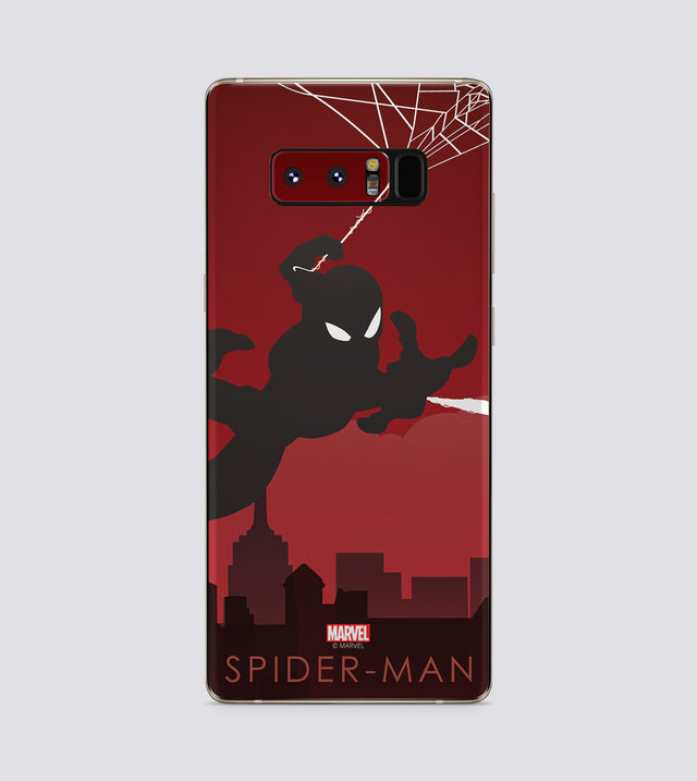 Samsung Galaxy Note 8 Spiderman Silhouette