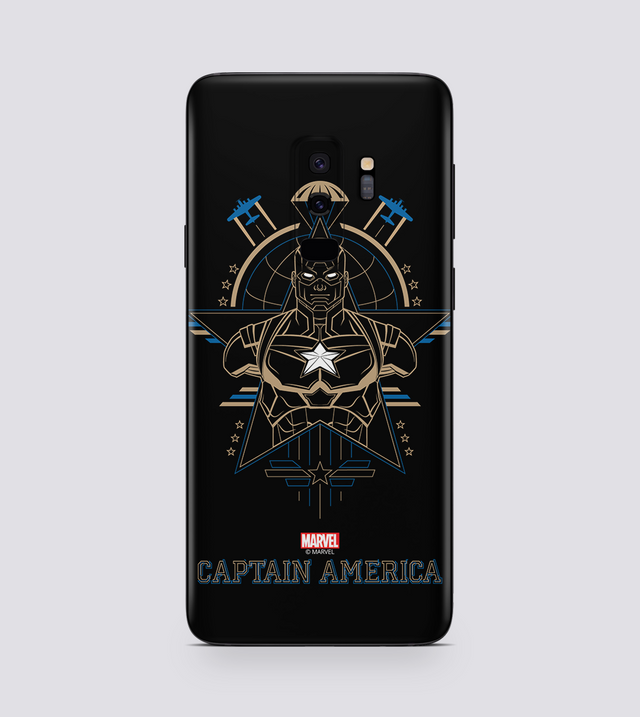 Samsung Galaxy S9 Plus Captain America Lineart