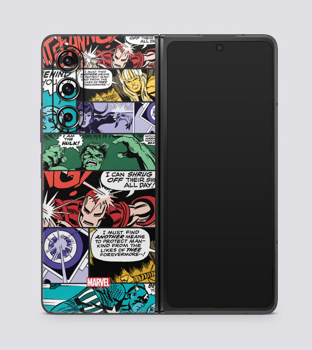 Samsung Galaxy Z Fold 5 Avengers Comic Style