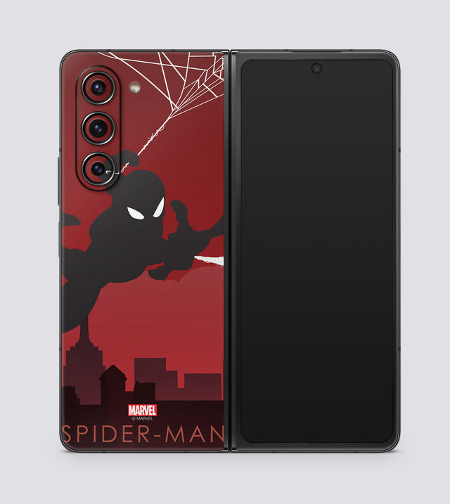 Samsung Galaxy Z Fold 5 Spiderman Silhouette